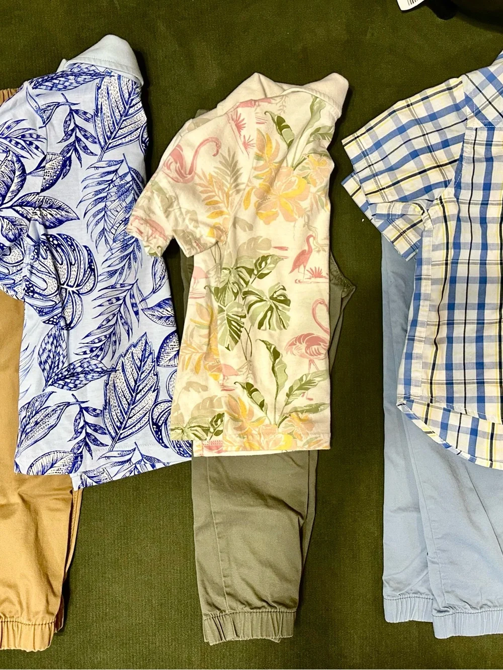 Toddler jogger and collared shirt sets